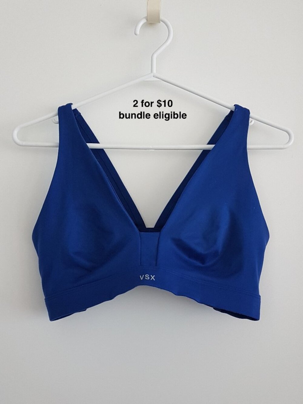 Victoria's Secret VSX Royal Blue Strappy Back Sports Bra Caged